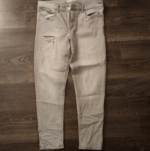 Ankle denim jeans - light grey, size 31 skinny - Picture 2 of 4